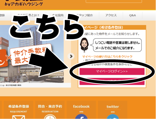 マイページログイン